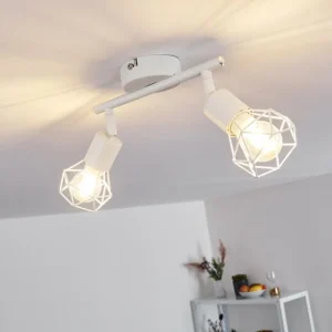 hofstein Plafonnier Baripada Blanc, 2 lumières* Lampes Modernes