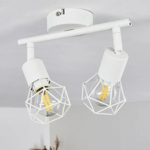 hofstein Plafonnier Baripada Blanc, 2 lumières* Lampes Modernes