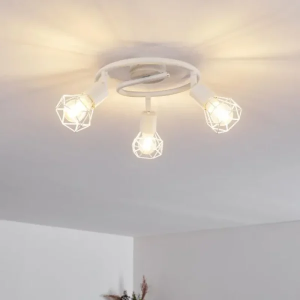 hofstein Plafonnier Baripada Blanc, 3 lumières* Lampes Modernes