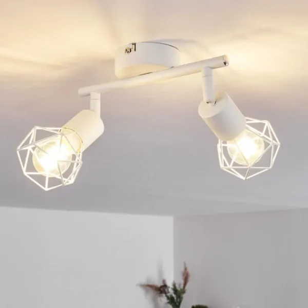 hofstein Plafonnier Baripada Blanc, 2 lumières* Lampes Modernes