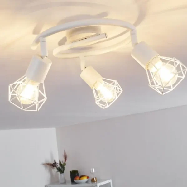 hofstein Plafonnier Baripada Blanc, 3 lumières* Lampes Modernes