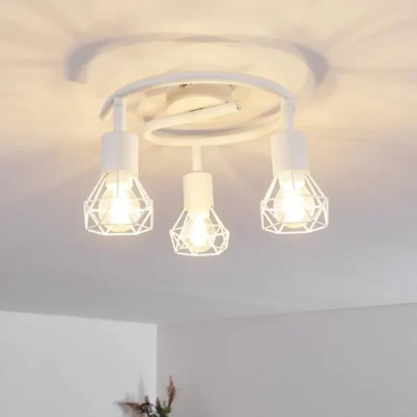 hofstein Plafonnier Baripada Blanc, 3 lumières* Lampes Modernes