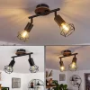 hofstein Plafonnier Baripada Bois foncé, Noir, 2 lumières* Lampes Modernes