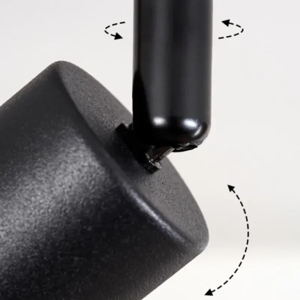 hofstein Plafonnier Baripada Bois foncé, Noir, 2 lumières* Lampes Modernes