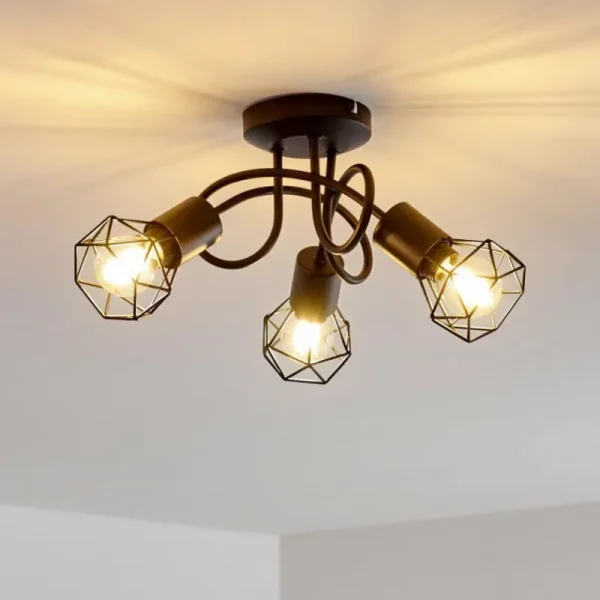 hofstein Plafonnier Baripada Noir, 3 lumières* Lampes Modernes