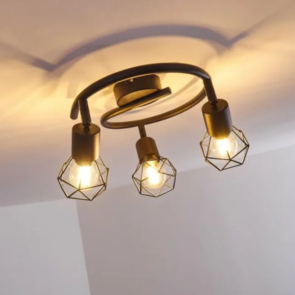 hofstein Plafonnier Baripada Noir, 3 lumières* Lampes Modernes