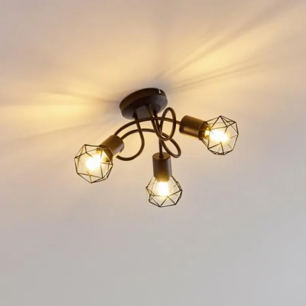 hofstein Plafonnier Baripada Noir, 3 lumières* Lampes Modernes