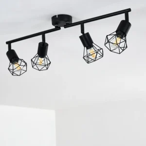 hofstein Plafonnier Baripada Noir, 4 lumières* Lampes Modernes