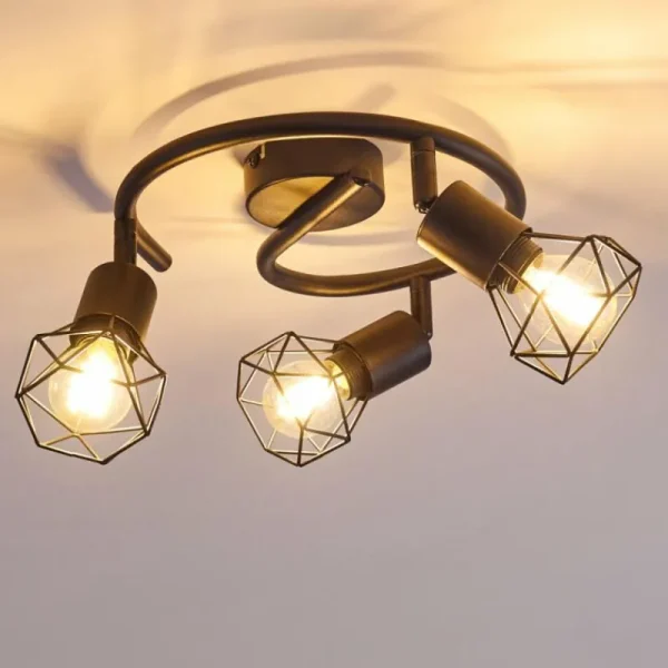 hofstein Plafonnier Baripada Noir, 3 lumières* Lampes Modernes
