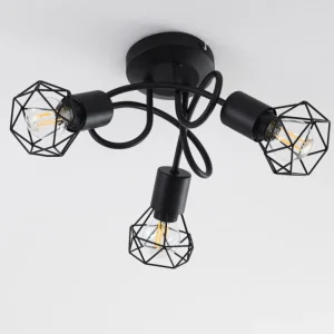 hofstein Plafonnier Baripada Noir, 3 lumières* Lampes Modernes