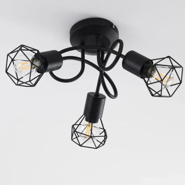 hofstein Plafonnier Baripada Noir, 3 lumières* Lampes Modernes