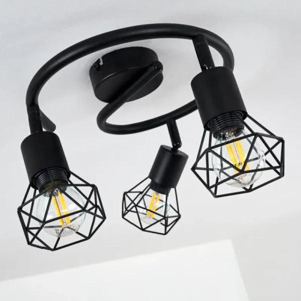 hofstein Plafonnier Baripada Noir, 3 lumières* Lampes Modernes