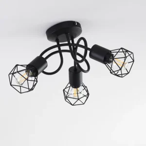 hofstein Plafonnier Baripada Noir, 3 lumières* Lampes Modernes