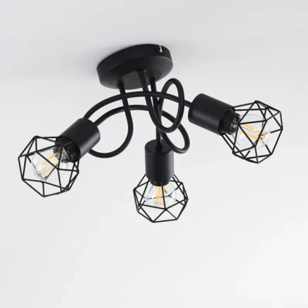 hofstein Plafonnier Baripada Noir, 3 lumières* Lampes Modernes