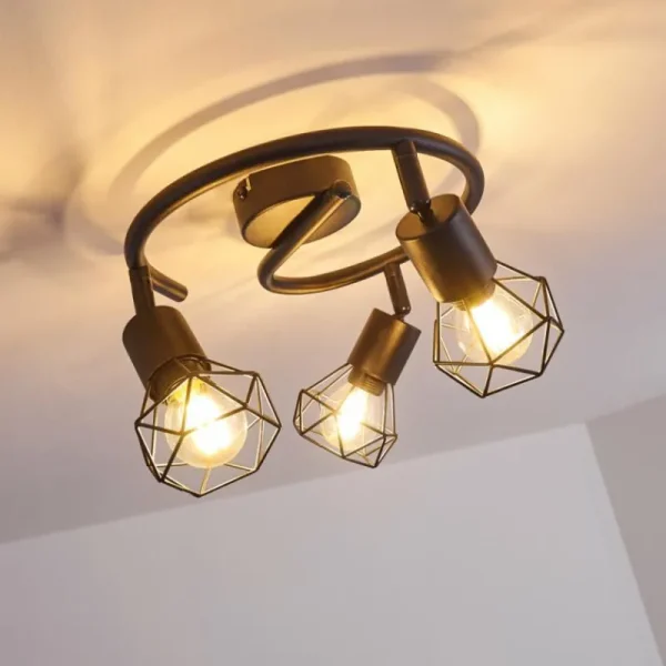 hofstein Plafonnier Baripada Noir, 3 lumières* Lampes Modernes