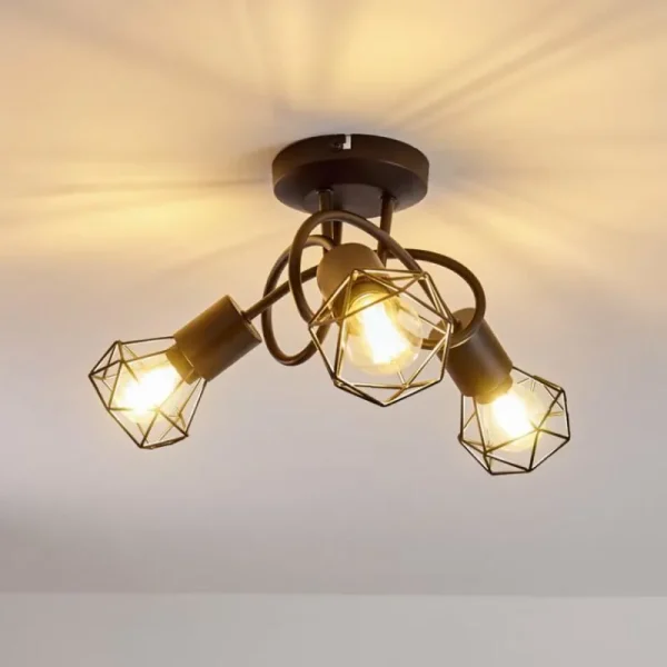 hofstein Plafonnier Baripada Noir, 3 lumières* Lampes Modernes