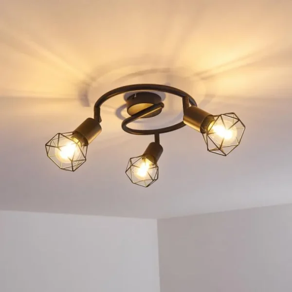 hofstein Plafonnier Baripada Noir, 3 lumières* Lampes Modernes