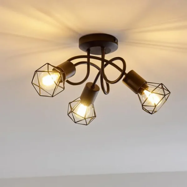 hofstein Plafonnier Baripada Noir, 3 lumières* Lampes Modernes