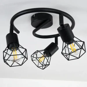 hofstein Plafonnier Baripada Noir, 3 lumières* Lampes Modernes