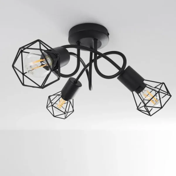 hofstein Plafonnier Baripada Noir, 3 lumières* Lampes Modernes