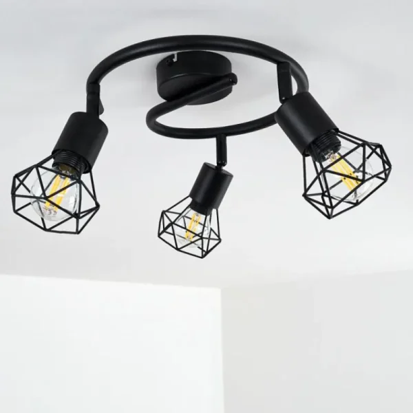 hofstein Plafonnier Baripada Noir, 3 lumières* Lampes Modernes