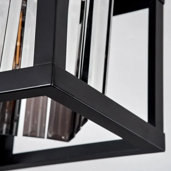 hofstein Plafonnier Barracon Noir, 1 lumière* Lampes En Verre