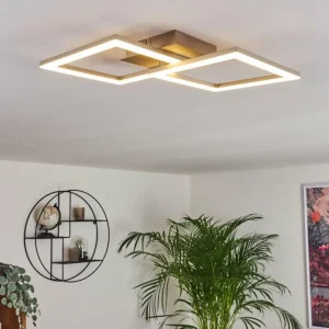 hofstein Plafonnier Batuna LED Nickel mat, 1 lumière* Lampes Modernes