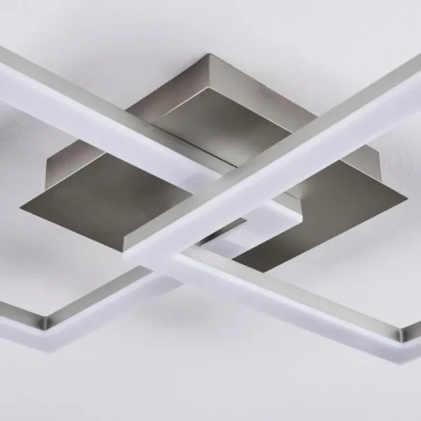 hofstein Plafonnier Batuna LED Nickel mat, 1 lumière* Lampes Modernes