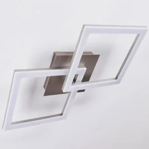 hofstein Plafonnier Batuna LED Nickel mat, 1 lumière* Lampes Modernes