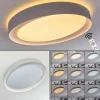 hofstein Plafonnier Beade LED Gris, Blanc, 1 lumière, Télécommandes, Changeur de couleurs* Lampes Modernes