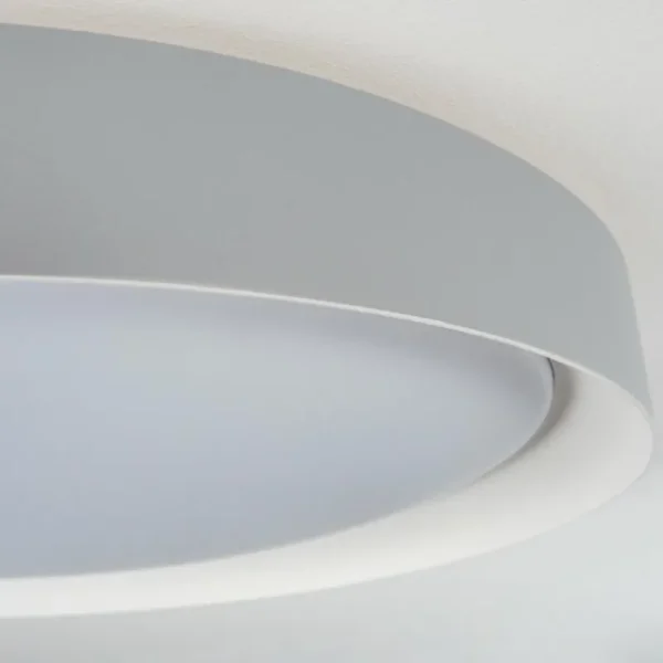 hofstein Plafonnier Beade LED Gris, Blanc, 1 lumière, Télécommandes, Changeur de couleurs* Lampes Modernes