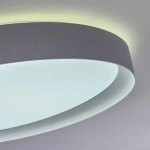 hofstein Plafonnier Beade LED Gris, Blanc, 1 lumière, Télécommandes, Changeur de couleurs* Lampes Modernes