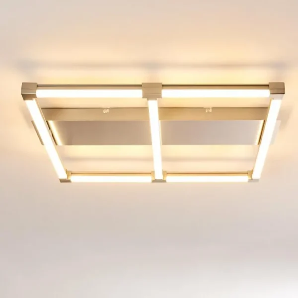 hofstein Plafonnier Beken LED Acier brossé, 1 lumière* Lampes Modernes
