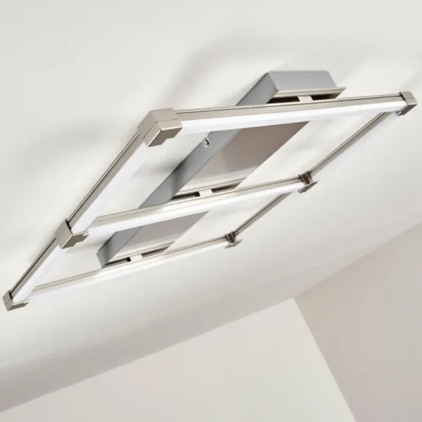 hofstein Plafonnier Beken LED Acier brossé, 1 lumière* Lampes Modernes