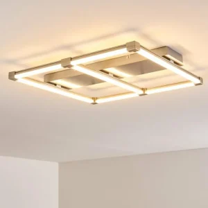 hofstein Plafonnier Beken LED Acier brossé, 1 lumière* Lampes Modernes