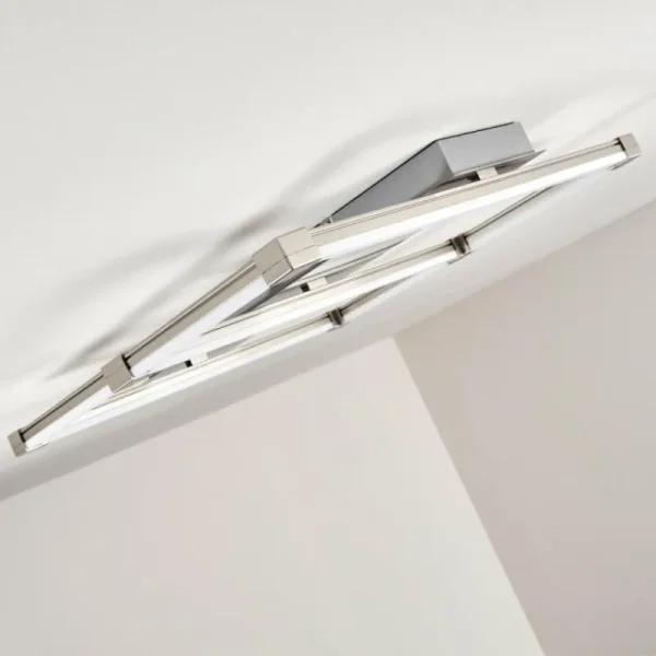 hofstein Plafonnier Beken LED Acier brossé, 1 lumière* Lampes Modernes