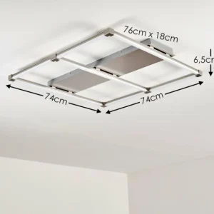 hofstein Plafonnier Beken LED Nickel mat, 1 lumière* Lampes Modernes