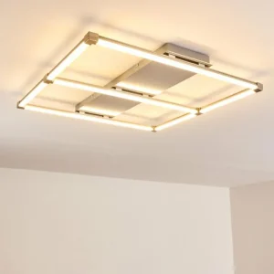hofstein Plafonnier Beken LED Nickel mat, 1 lumière* Lampes Modernes