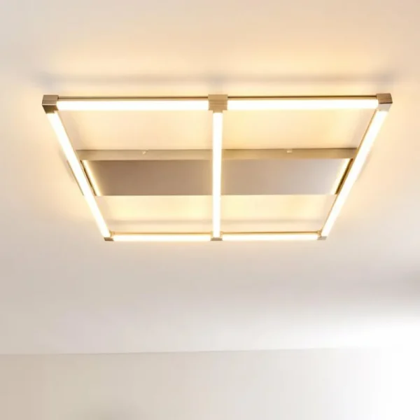 hofstein Plafonnier Beken LED Nickel mat, 1 lumière* Lampes Modernes