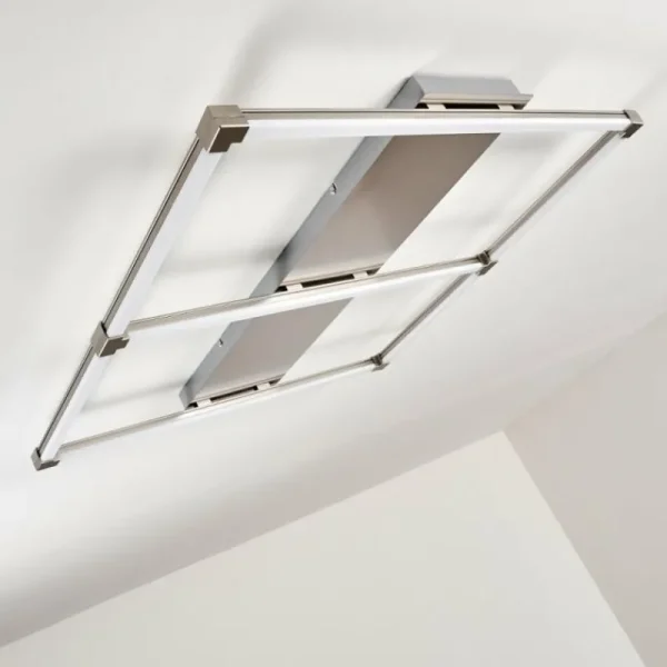 hofstein Plafonnier Beken LED Nickel mat, 1 lumière* Lampes Modernes