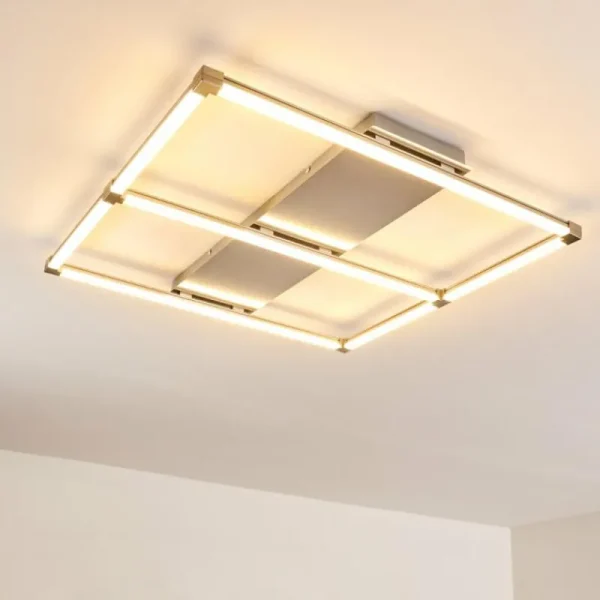 hofstein Plafonnier Beken LED Nickel mat, 1 lumière* Lampes Modernes