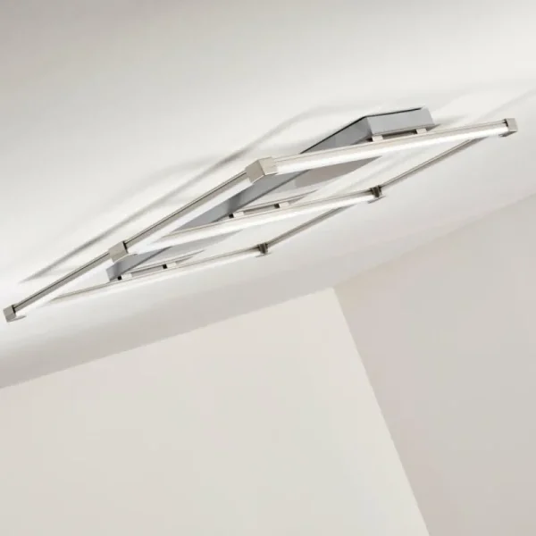 hofstein Plafonnier Beken LED Nickel mat, 1 lumière* Lampes Modernes