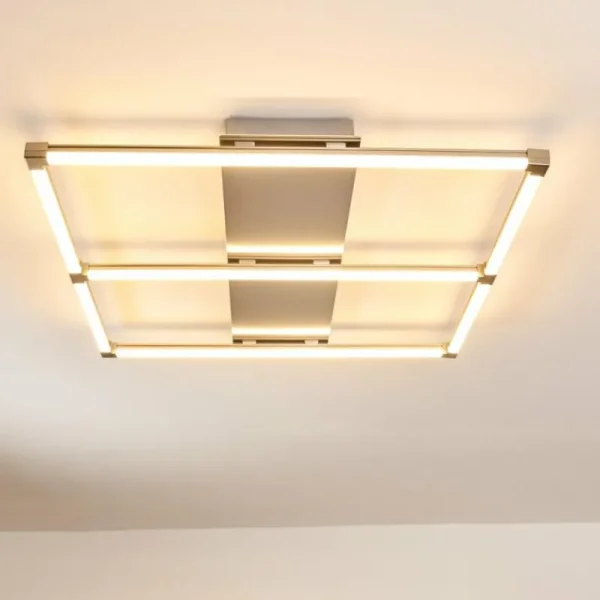hofstein Plafonnier Beken LED Nickel mat, 1 lumière* Lampes Modernes