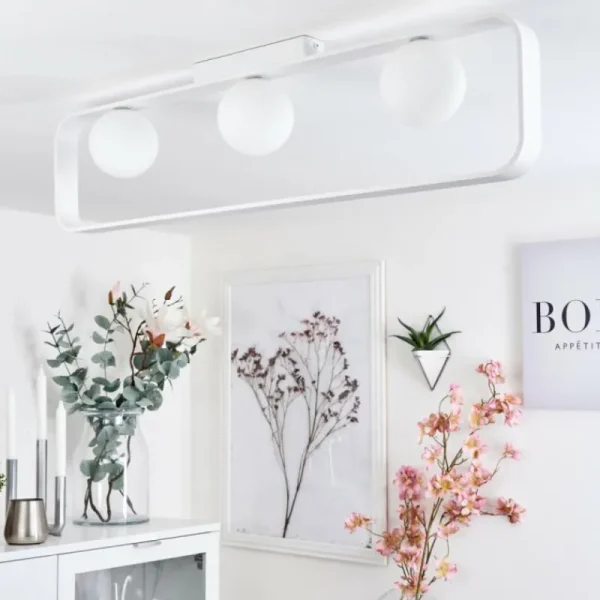 hofstein Plafonnier Beland Blanc, 3 lumières* Lampes Modernes