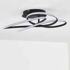 hofstein Plafonnier Belgorod LED Noir, 1 lumière* Lampes Modernes