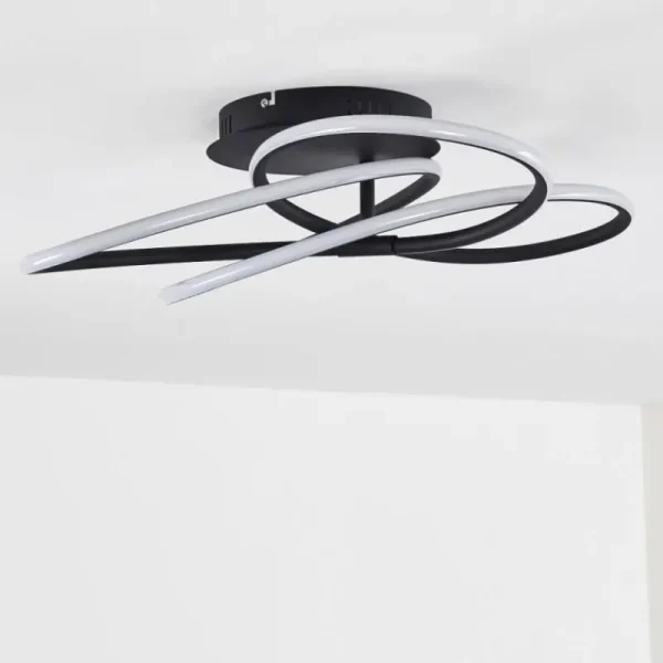 hofstein Plafonnier Belgorod LED Noir, 1 lumière* Lampes Modernes