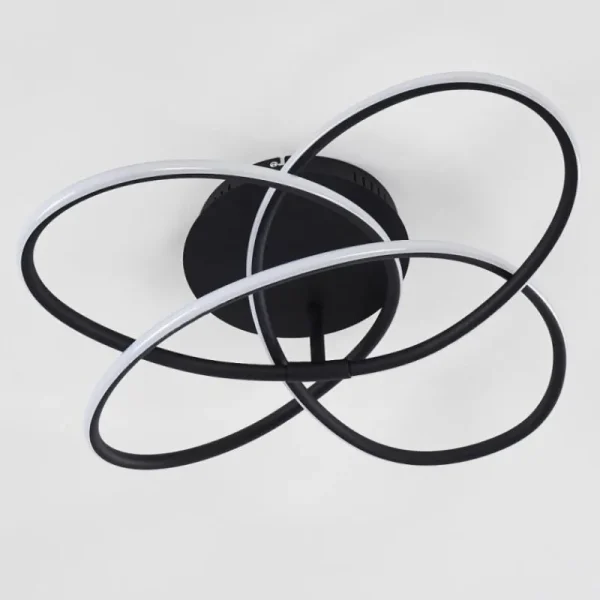 hofstein Plafonnier Belgorod LED Noir, 1 lumière* Lampes Modernes