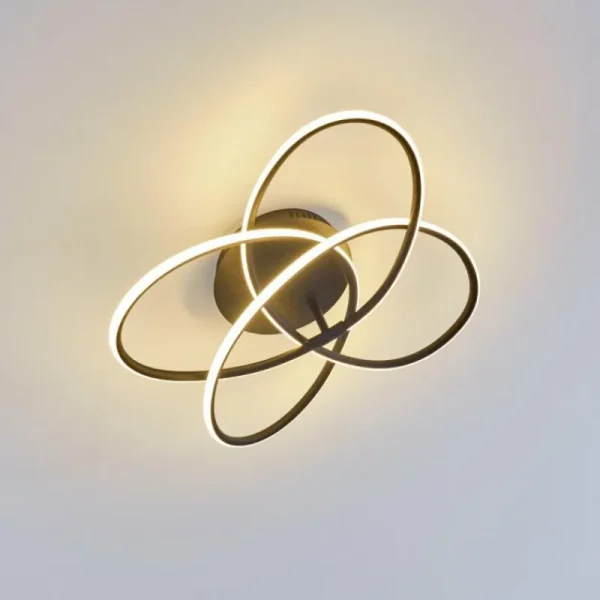 hofstein Plafonnier Belgorod LED Noir, 1 lumière* Lampes Modernes
