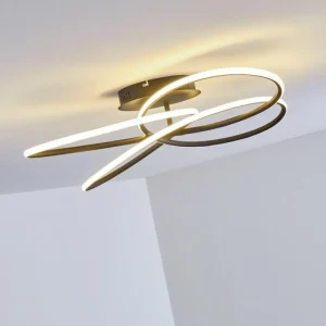 hofstein Plafonnier Belgorod LED Noir, Blanc, 1 lumière, Télécommandes* Lampes Modernes