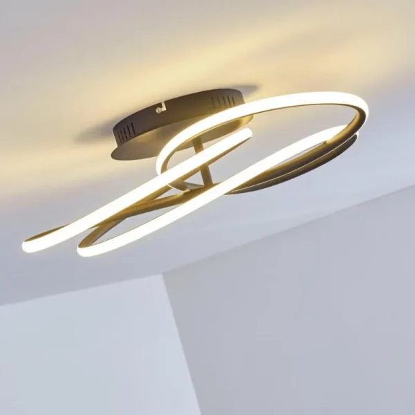 hofstein Plafonnier Belgorod LED Noir, 1 lumière* Lampes Modernes